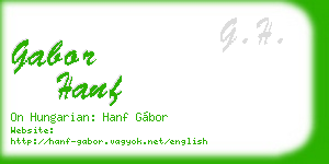 gabor hanf business card